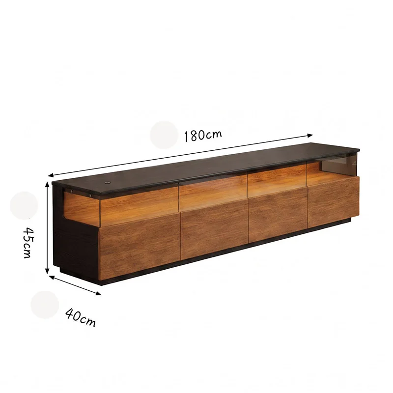 Italian Easy Clean TV Stand Elegant Home Media Console Reception Scratch Resistant Mobile TV Living Room Cabinet Furniture