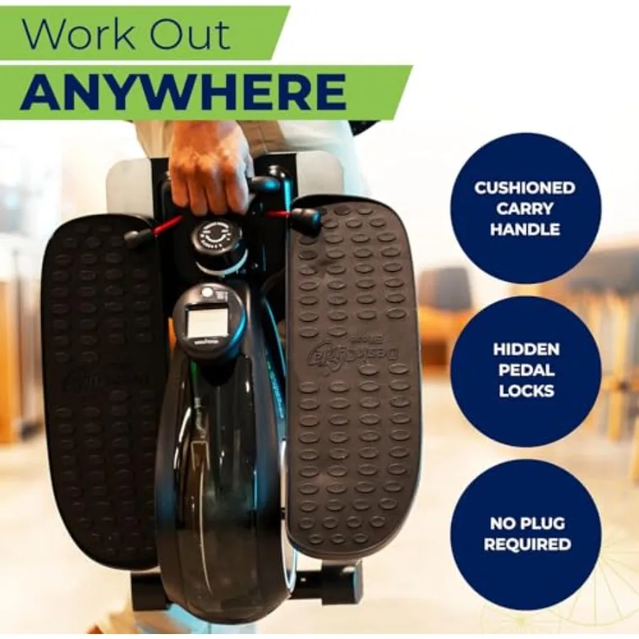 آلة بيضاوية مدمجة تحت المكتب لتمرين الساق المستمر أثناء الجلوس، حل مثالي للياقة البدنية في الأماكن المغلقة لعامل المكتب