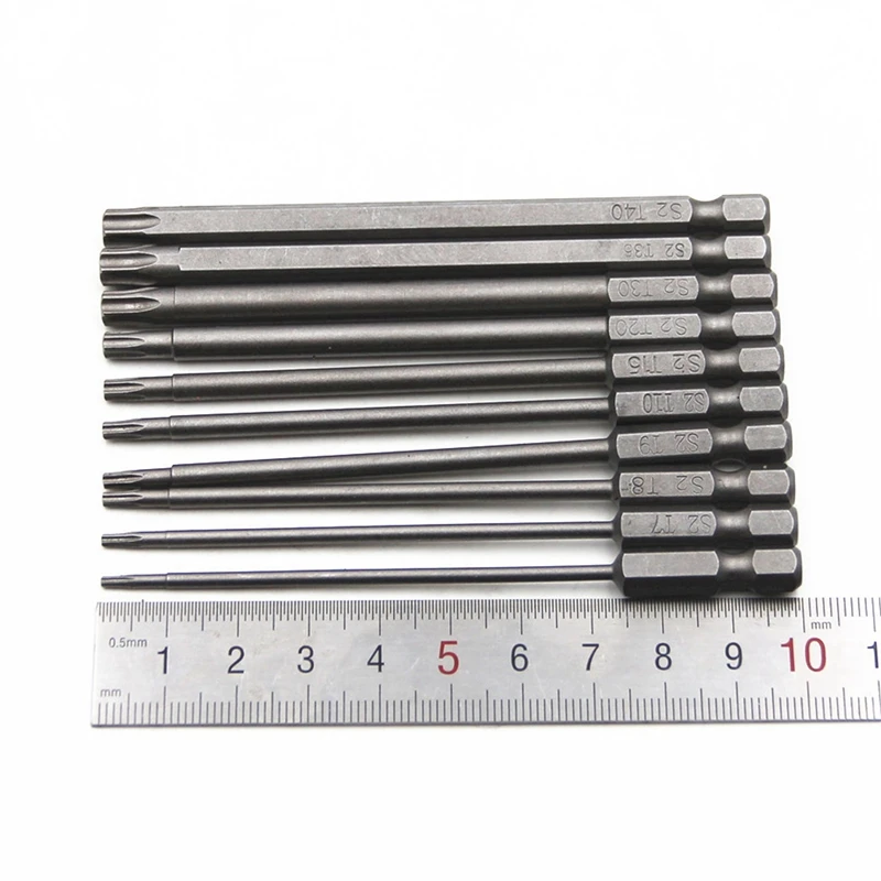 New-1/4Inch Hex Handle Screwdriver, Tamper-Proof Safety Drill Bit Set, Hollow Torx Extended S2 Bits