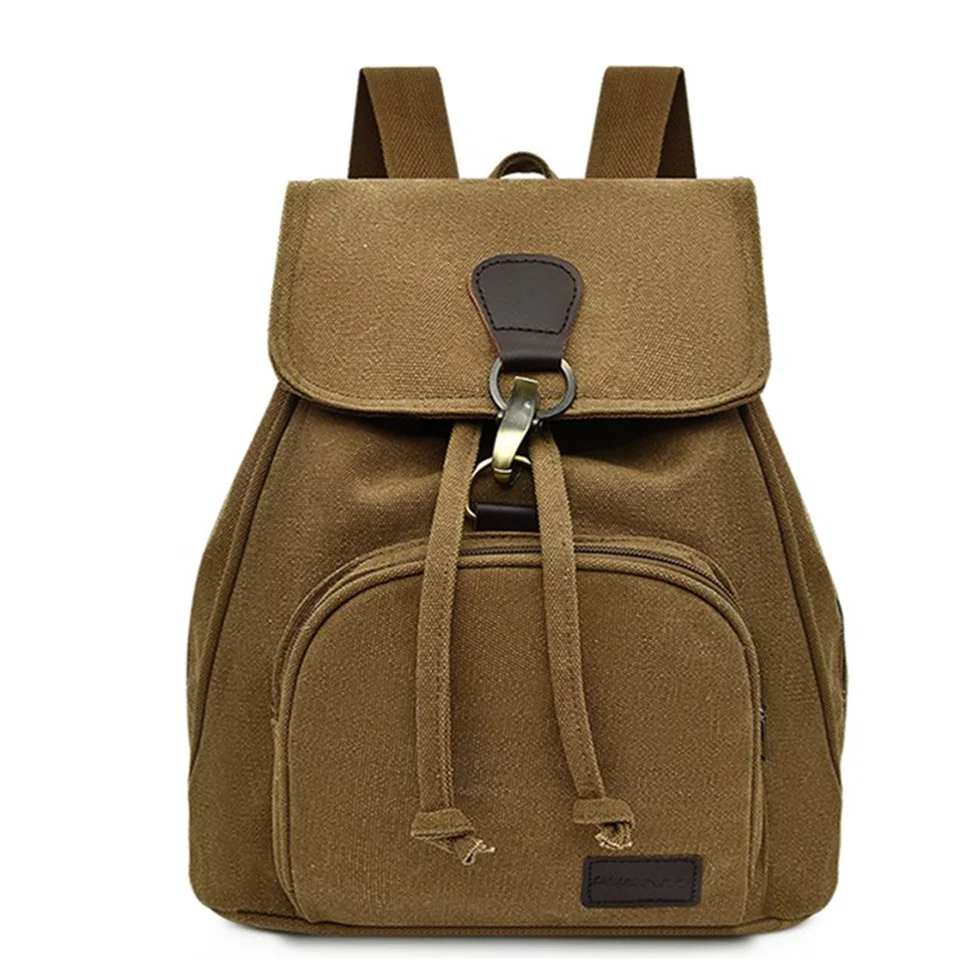 

Ladies Fashion Canvas Backpack Women Retro Simplicity Large Capacity Shoulder Bag Female Outdoor Casual Versatile Travel Daypack