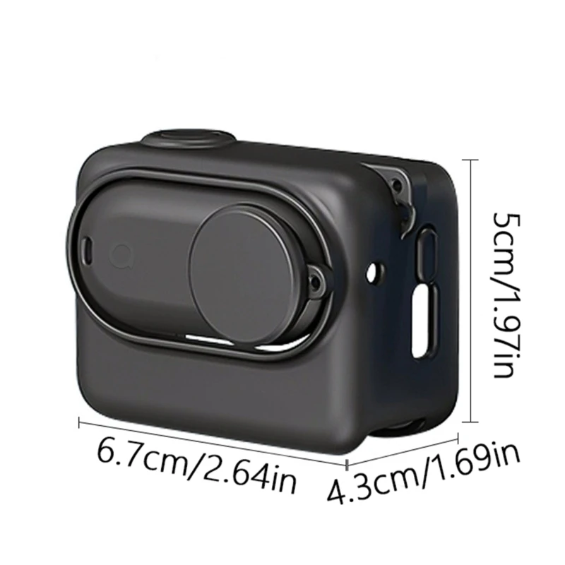 housses en silicone pour GO 3S avec sangles cou capuchons d'objectif anti-rayures