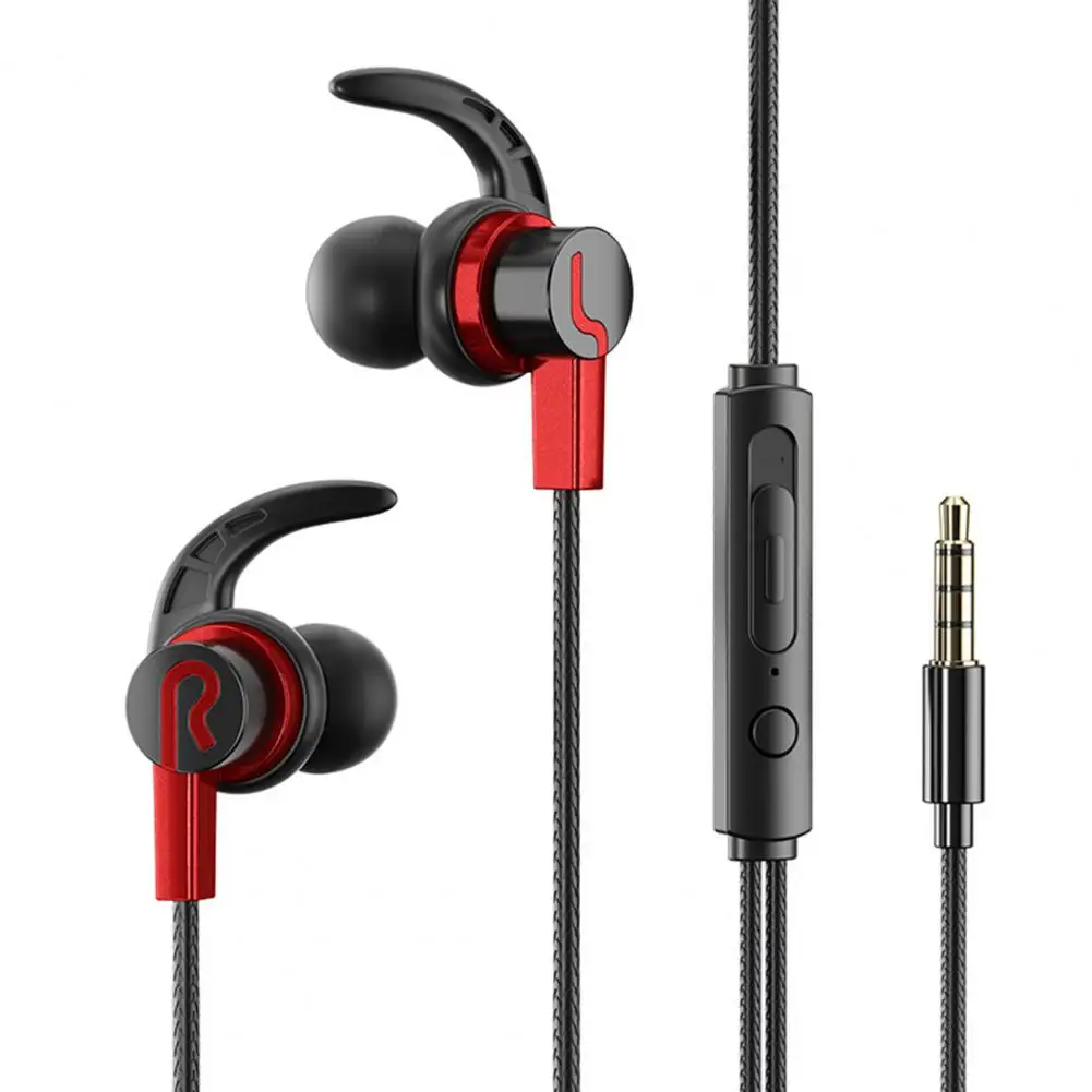 3.5mm Wired Earphone Noise Reduction Stereo Sound Calling Immersive Audio Ports Sharkfin Anti-drop Wired Headphone