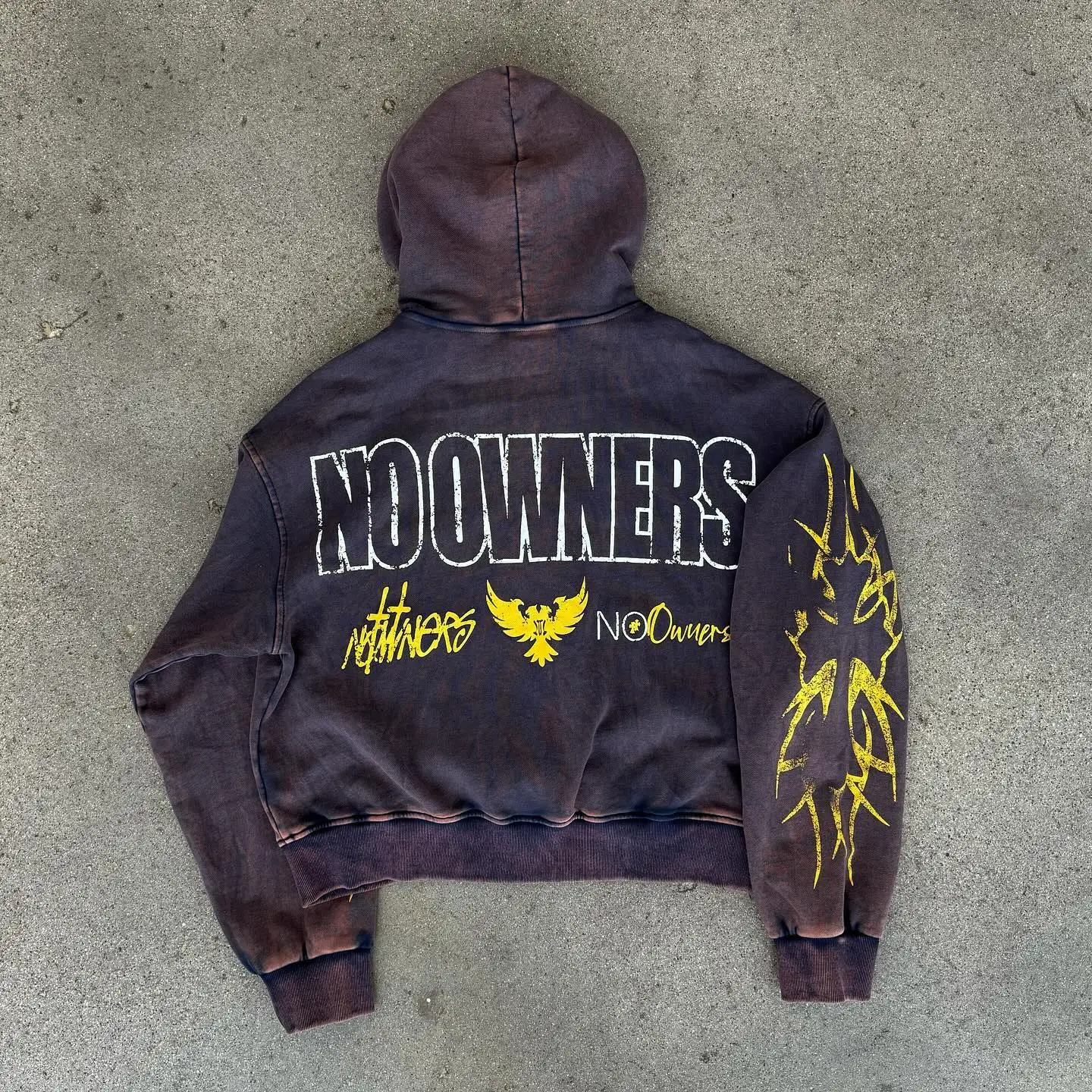 Trendy Acid Wash Hoodie Men's Zip-Up Sweatshirt