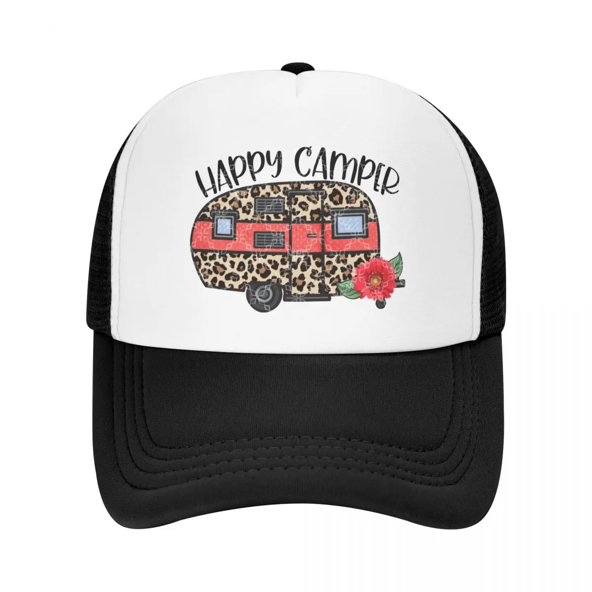 Personalized Happy Camper Baseball Cap Sports Men Women's Adjustable Camping Life Trucker Hat Autumn