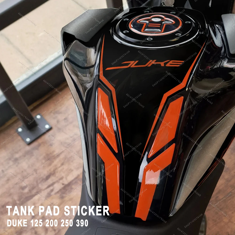 

For Duke 125 200 390 2022 3D Resin Sticker Kit Waterproof Scratch-Resistant Motorcycle Side Tank Pad Protective Sticker