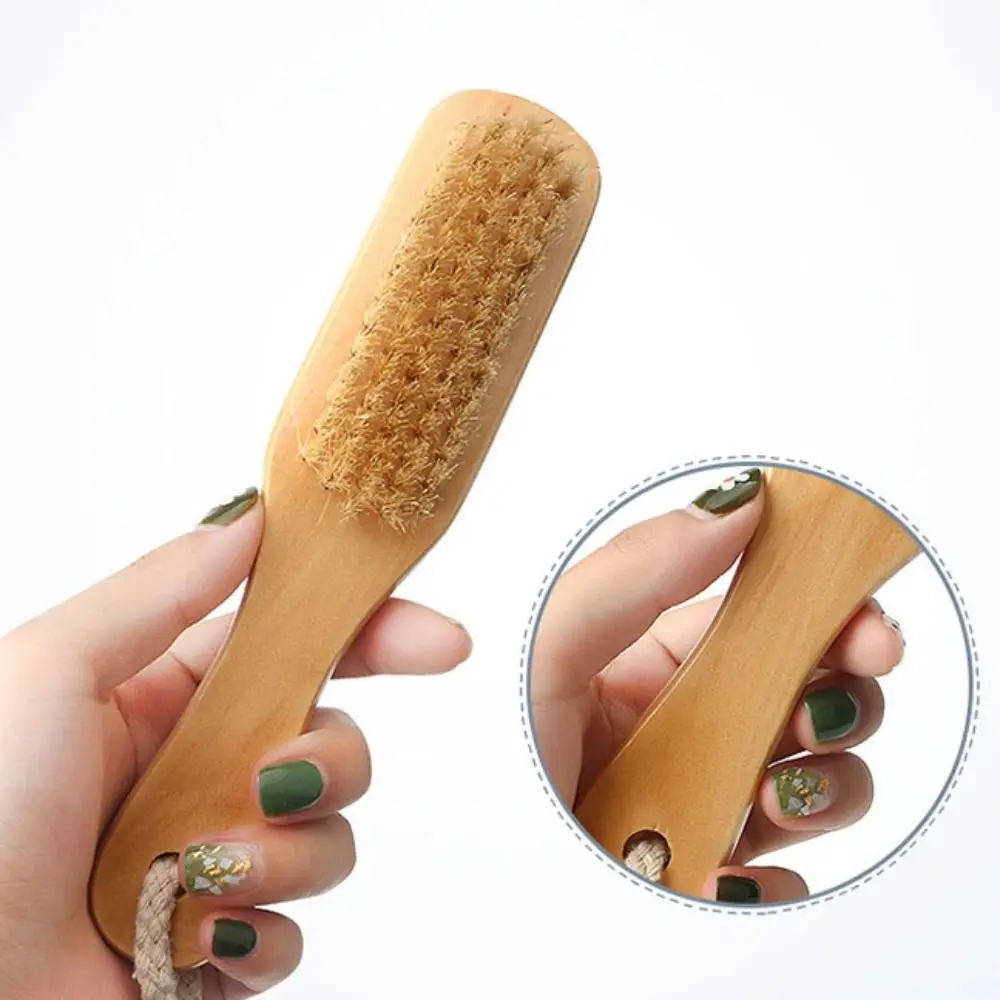 Natural Bristle Foot Massage Brush Two-sided Pumice Stone Brush Pedicure Machine Pedicure Tools Foot Care Tool Foot Stone