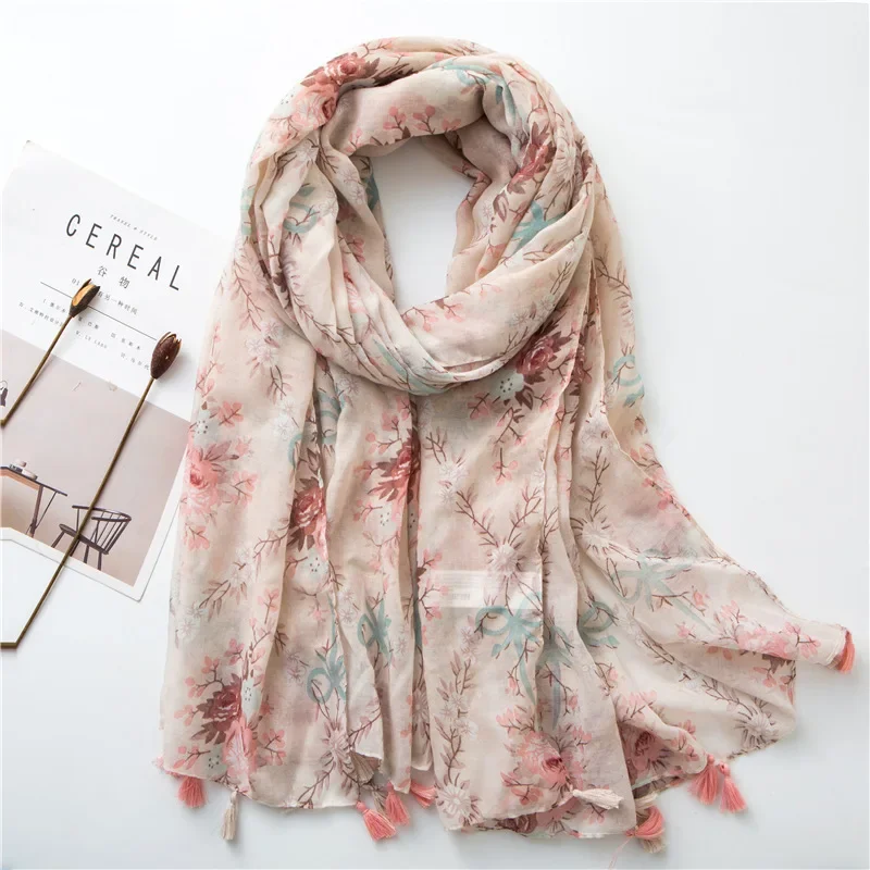 New Design Brand Women Scarf Fashion Print Cotton Spring Winter Warm Scarves Hijabs Lady Pashmina Foulard Bandana Plaid