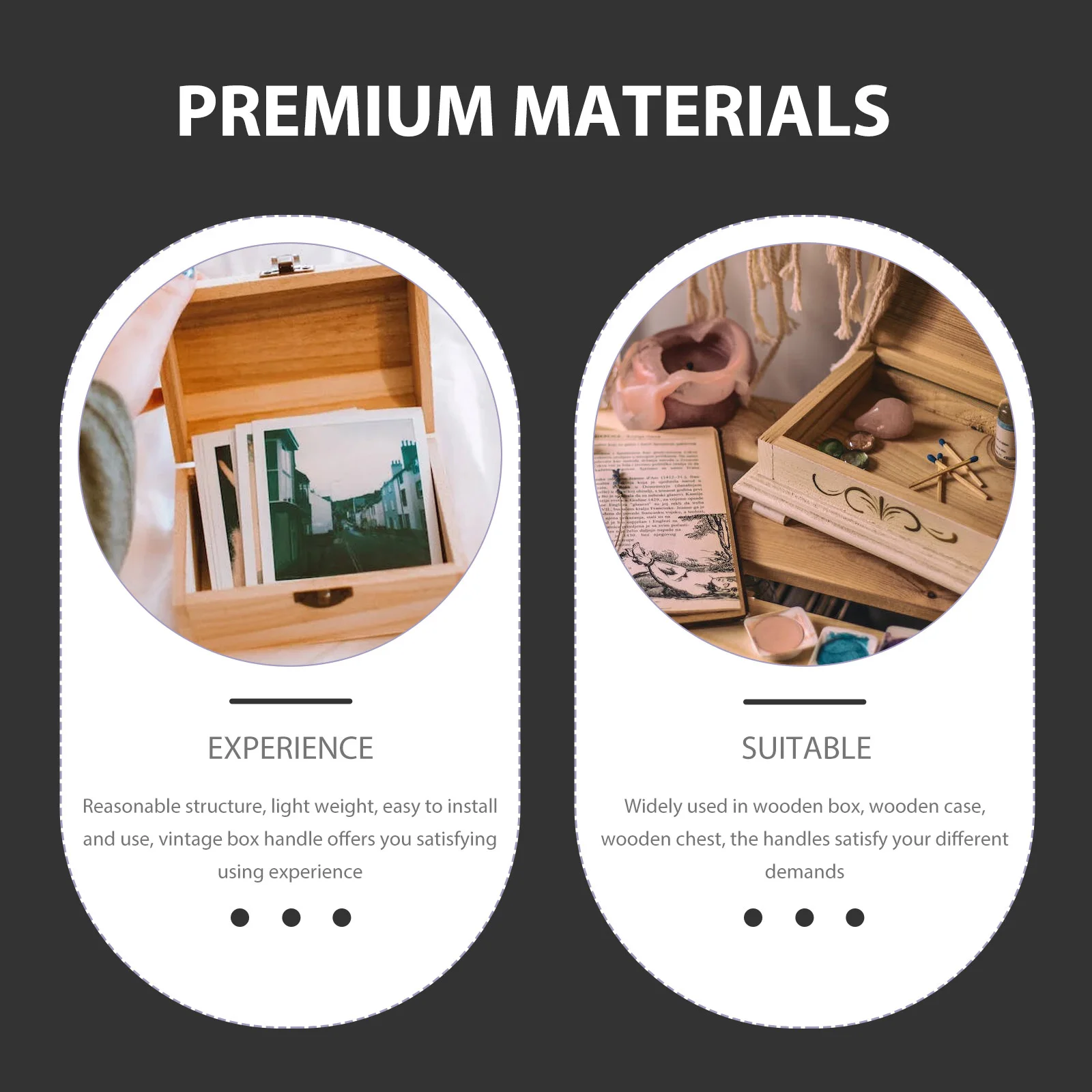 

5 pcs Box Premium Iron For Wooden Handle For Wood Chest Chest Case Wood Box Handle Decorative Durable Lightweight