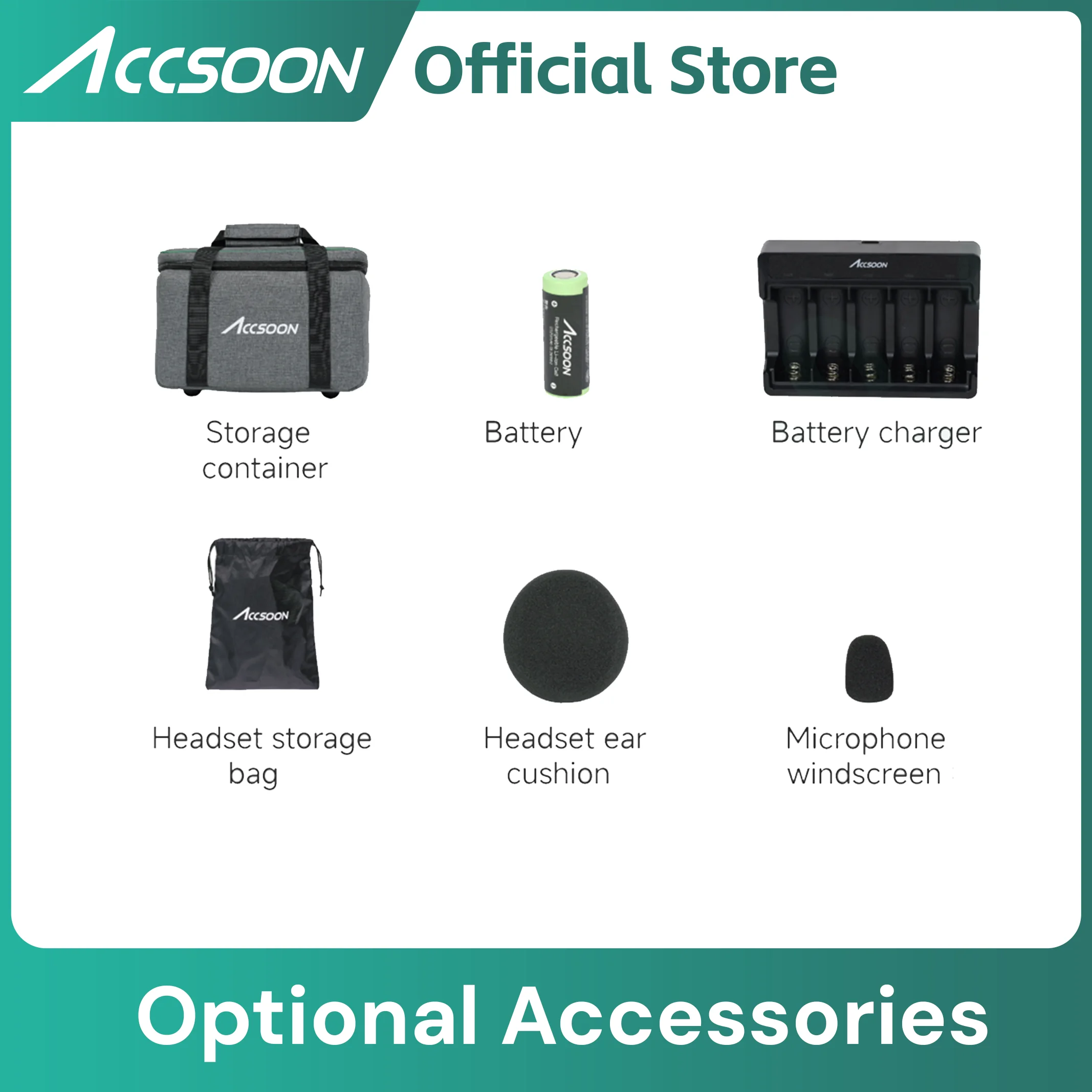 Accsoon Accessories for CoMO /CoMo SE Optional accessories Wireless intercom headset accessories ACC30  ACC28 ACC22