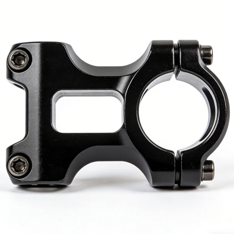 Precision CNC Milling Aluminum Split Clamp Holder Black Anodized Threaded Bore Mounting Bracket Custom Machining Service