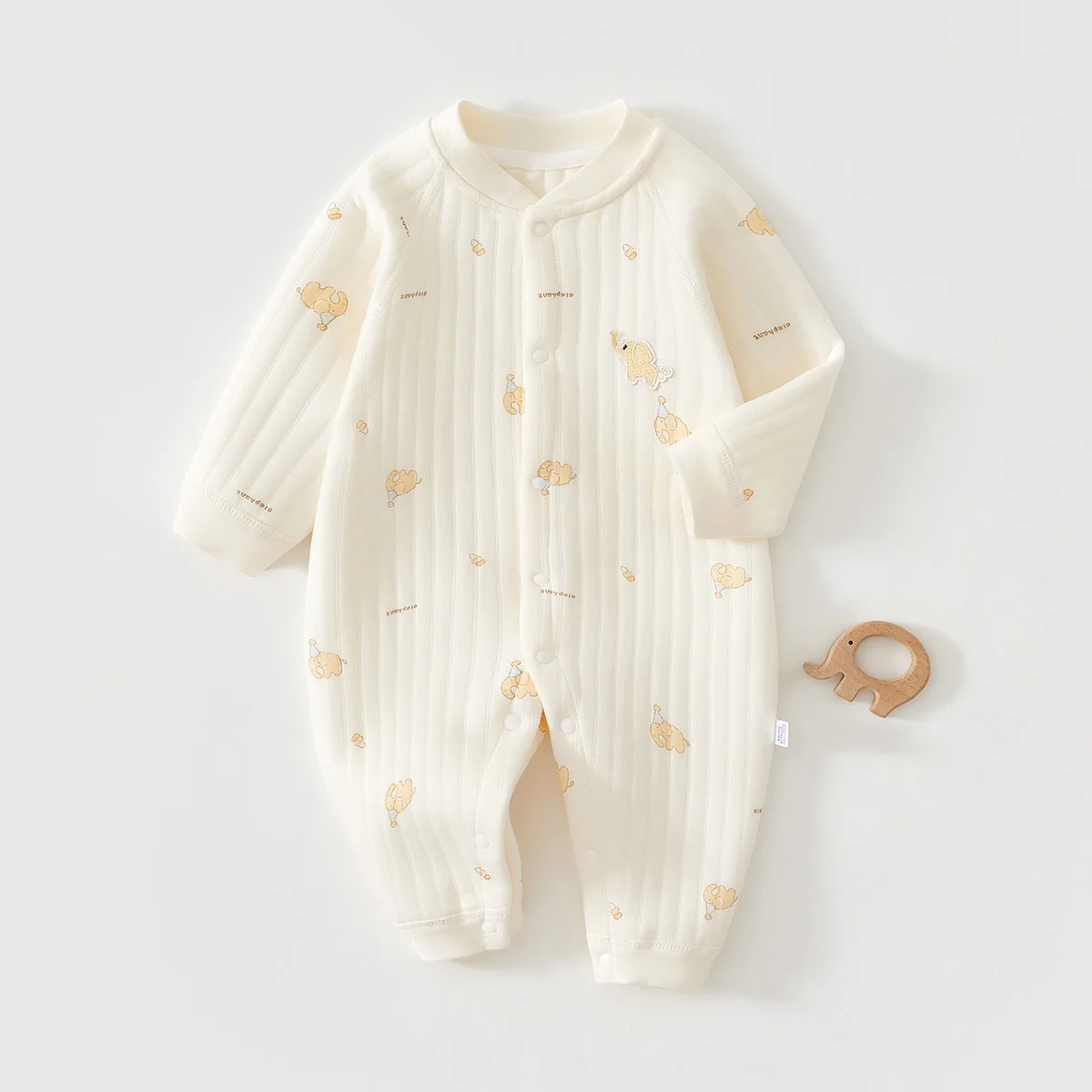 AYNIGIELL Herbst- und Winter-Overall für Neugeborene, hochwertige Baby-Kleidung aus reiner Baumwolle für 0–18 Monate alte Baby-Outdoor-Kleidung – Detail 10