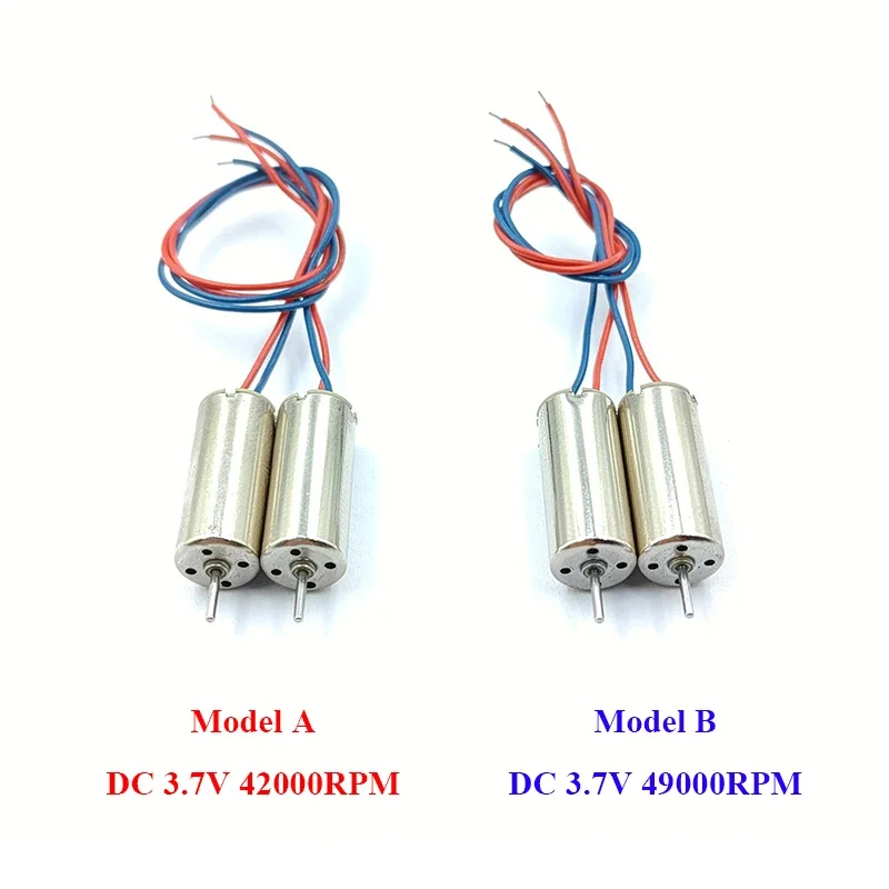 

2PCS/Lot 0716 Mini 7mm*16mm Coreless Motor DC 3.7V 42000RPM/49000RPM High Speed Micro Hollow Cup Motor DIY RC Drone Quadcopter