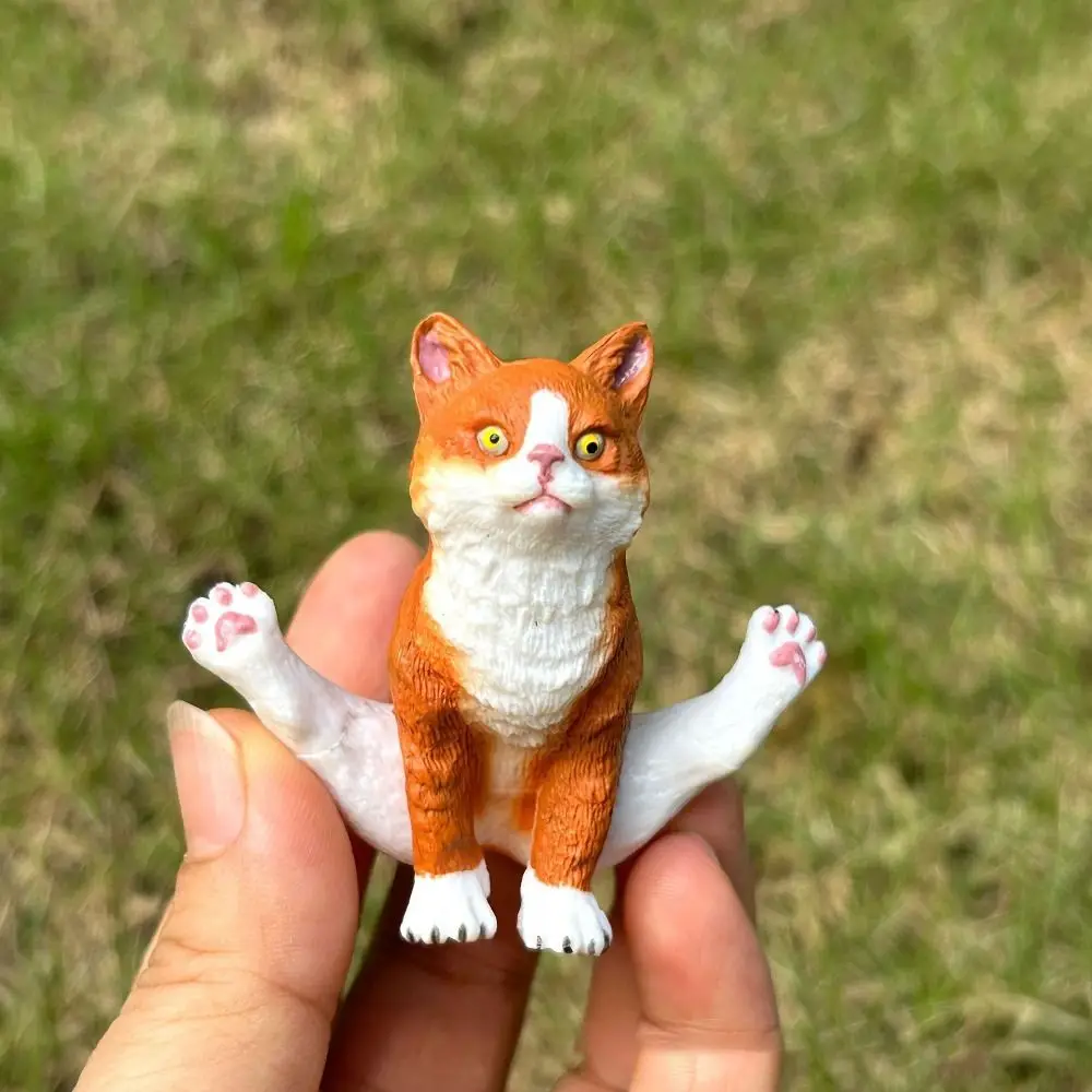 Exquisite PVC Simulation Cat Model Siamese Ragdoll Persian Cat Lifelike Realistic Pet Figurines Simulation Pet Kids Doll