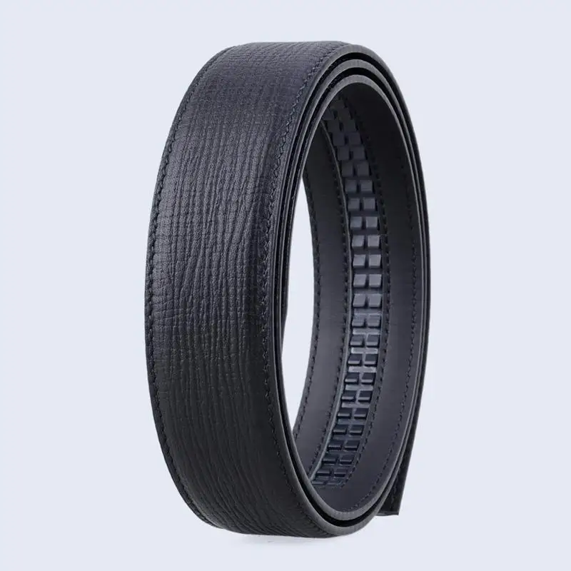 

Luxury 3.4cm Genuine Leather Belt Strap - No Buckle, Top Grain Cowhide, Auto-Buckle Compatible, Premium Dress Belt Blank for Men