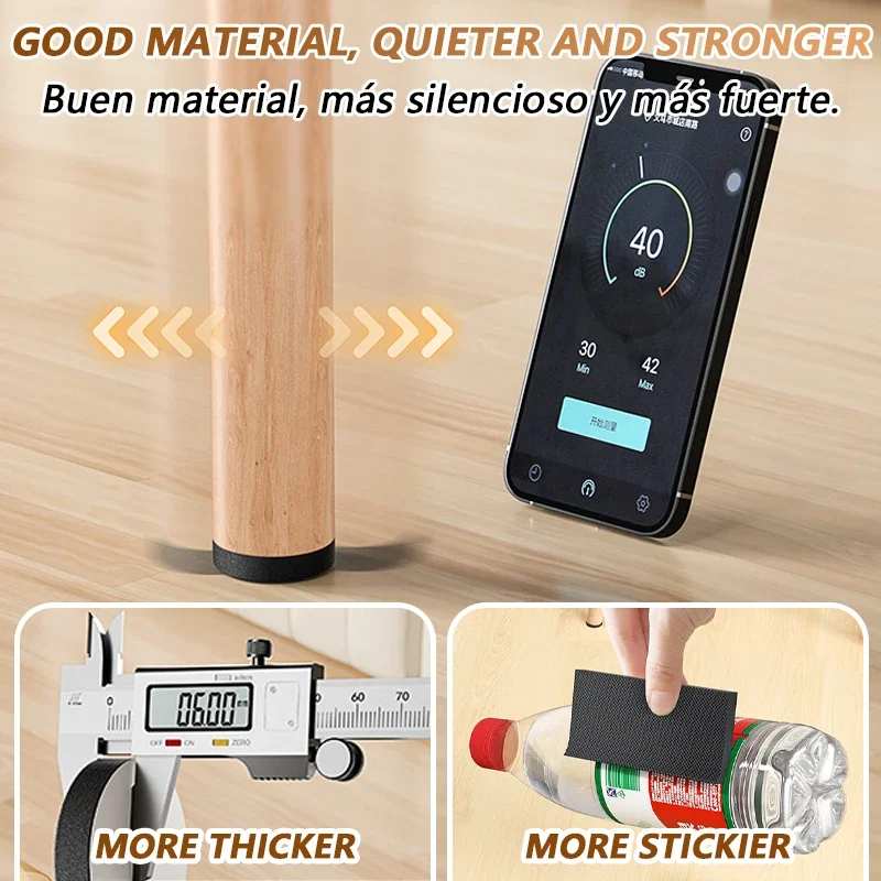 Almofadas antiderrapantes para móveis, protetores de borracha autoadesivos para pernas de móveis, protetores de piso resistentes para cadeiras, mesas, sofás e pisos