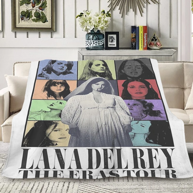 King Size Blanket T-Lana Del Reys Fluffy Soft Blankets for Winter Microfiber Bedding Warm Knee Fleece Camping Custom Decorative