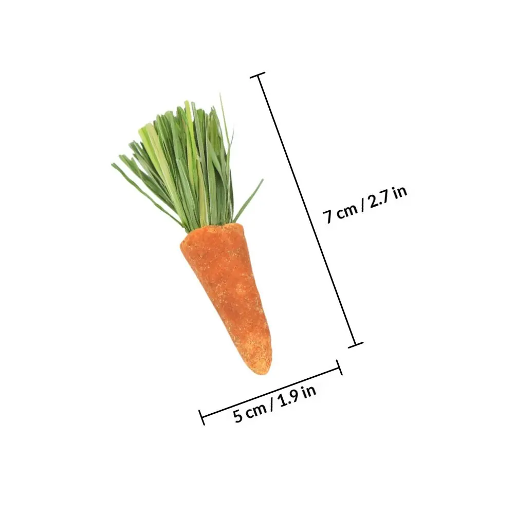 18Pcs Premium Small Pet Chew Carrots Hamster Rabbit Guinea Pig Teething Sticks for Healthy Molars Loneliness Reduction Pet