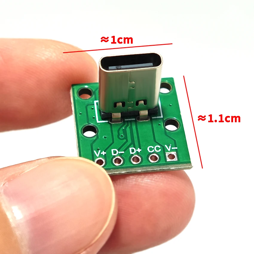 1/3pcs Vertical USB Type C Female Patch Board 14P to 2.54 5P Direct Insertion Circuit Board Data Cable Test Board Type-c