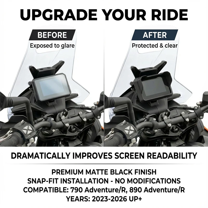 Instrument Sun Visor Hat For KTM 790ADV DUKE 125 250 390 DUKE 790 990 DUKE 1290 1390 2024-2026 Motorcycle Dashboard Protector