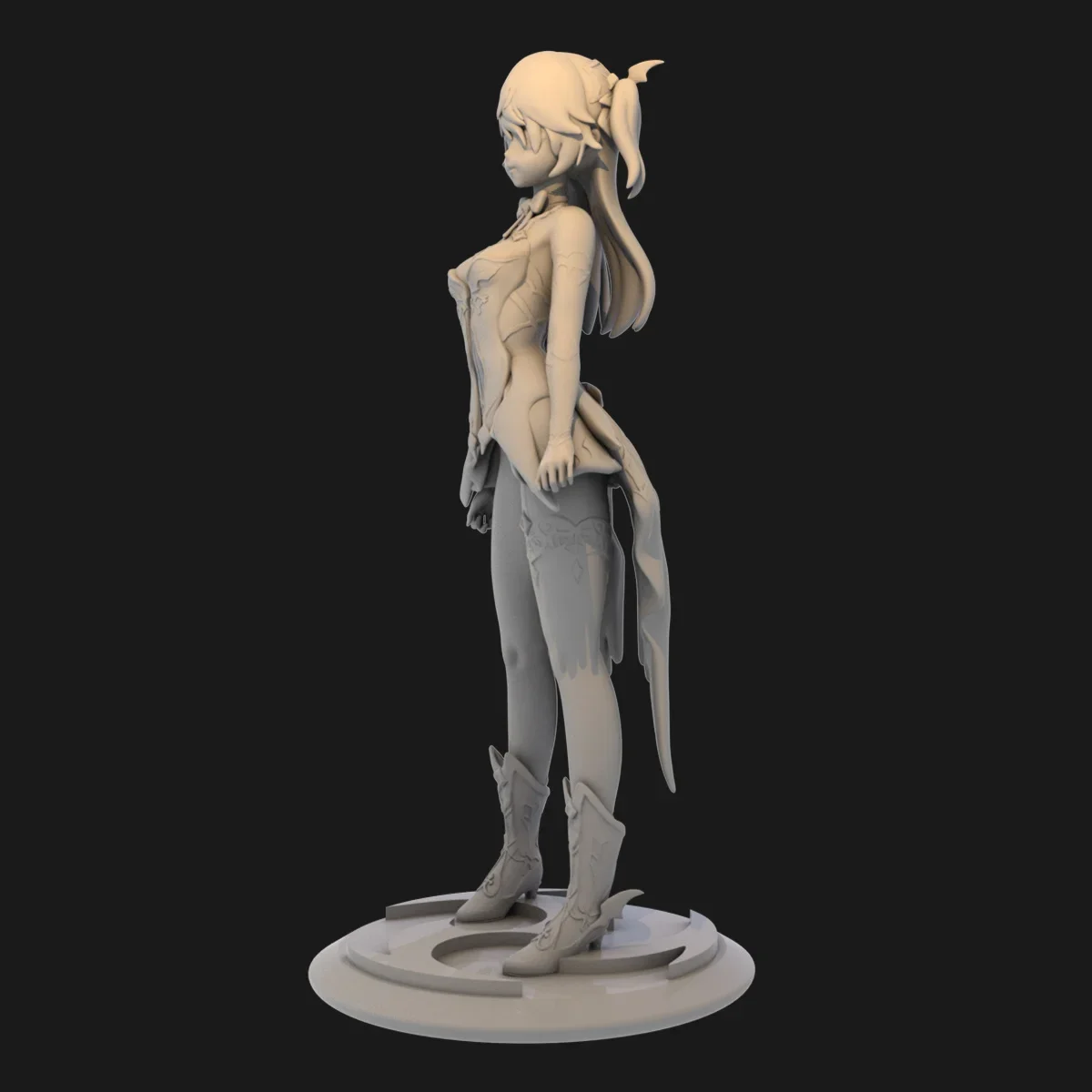 Game animation figure Genshin Impact Fischl Empress Amy 1/24 GK 1/12 hand-made 3D printing resin model not painted