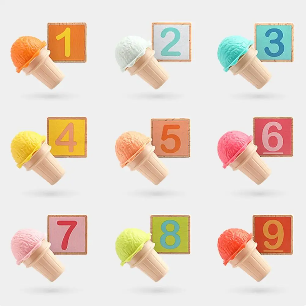 مجموعة لعب الآيس كريم البلاستيكية، منزل اللعب التفاعلي، اللعب التظاهري، التعرف على شكل ألوان الطعام، تعلم الرياضيات، هدايا عيد الميلاد #4