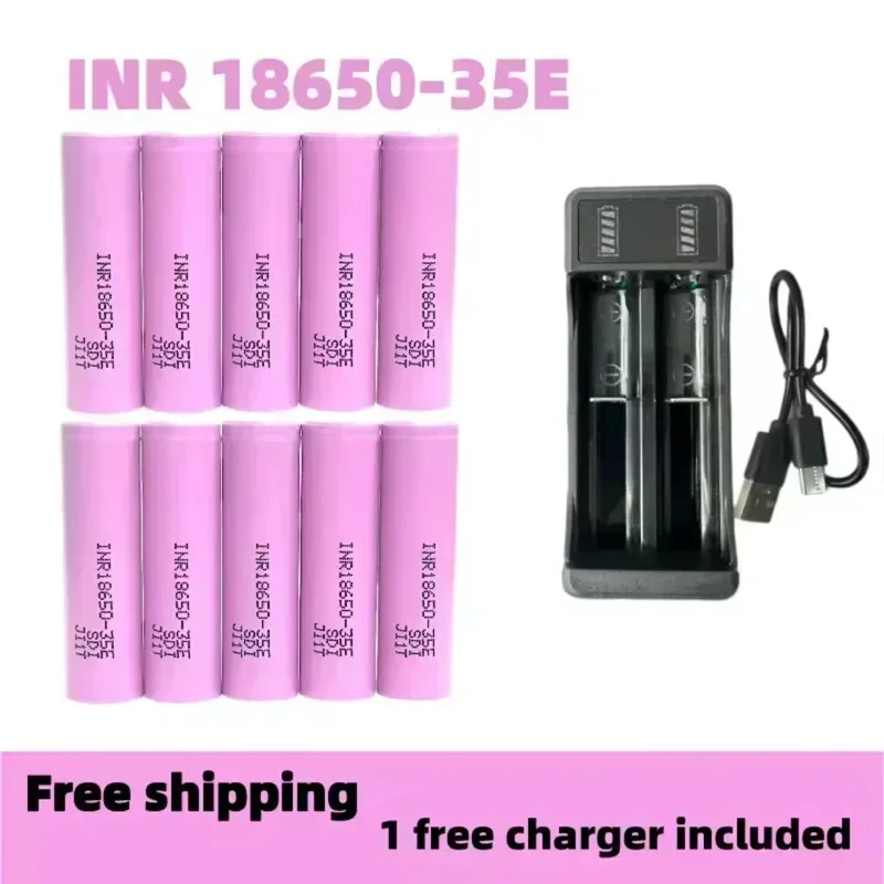 

Hot new 18650 battery latest hot sale 35Li-ion 3.7V3500mah+charger screwdriver rechargeable battery