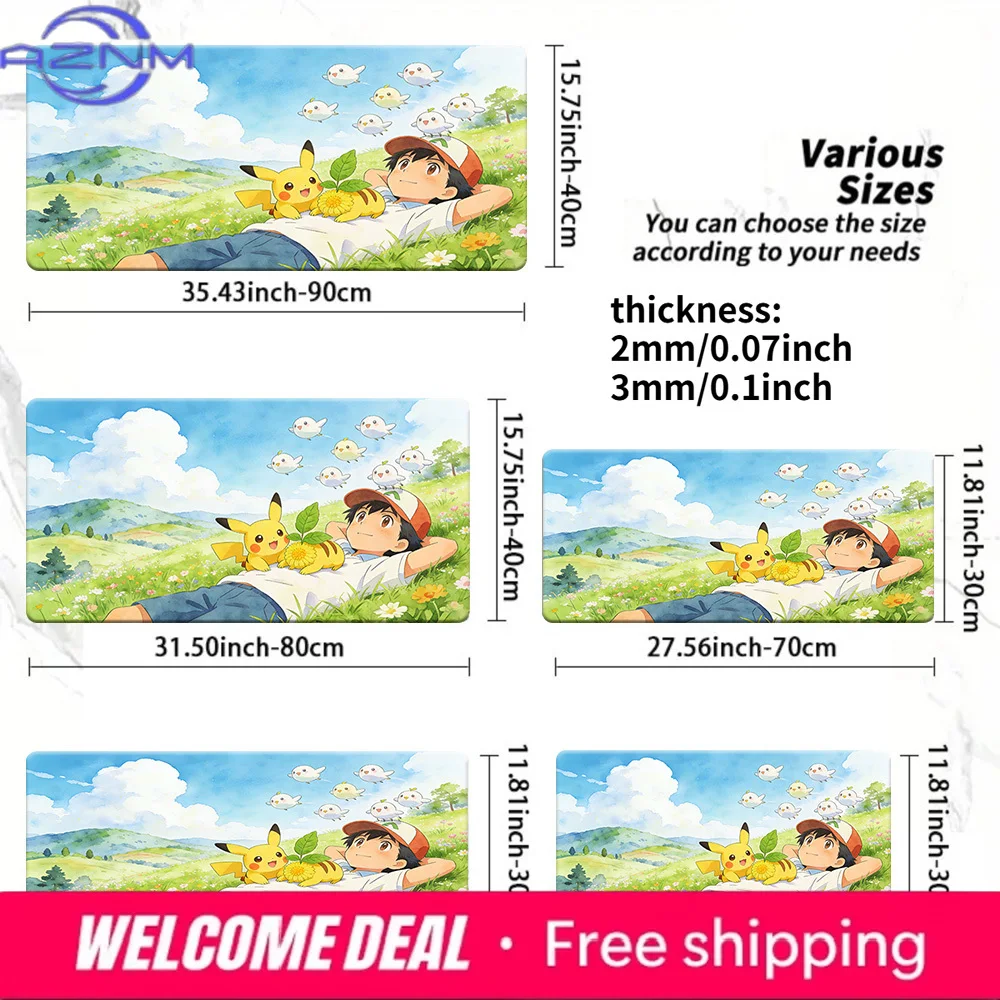 

Pokemon Ash & Eevee Starry Desert TCG Playmat Non-Slip Washable Gaming Mouse Pad