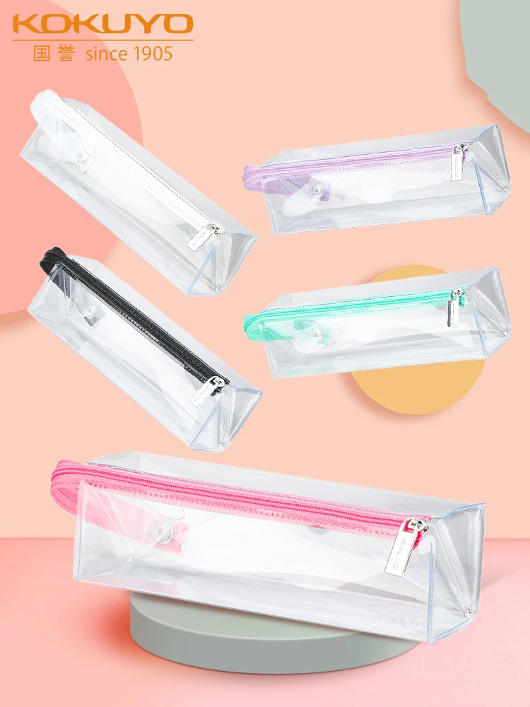 

New Japan Kokuyo Campus Transparent Pen Bag PVC Large-capacity Japanese Stationery Bag Student Supplies