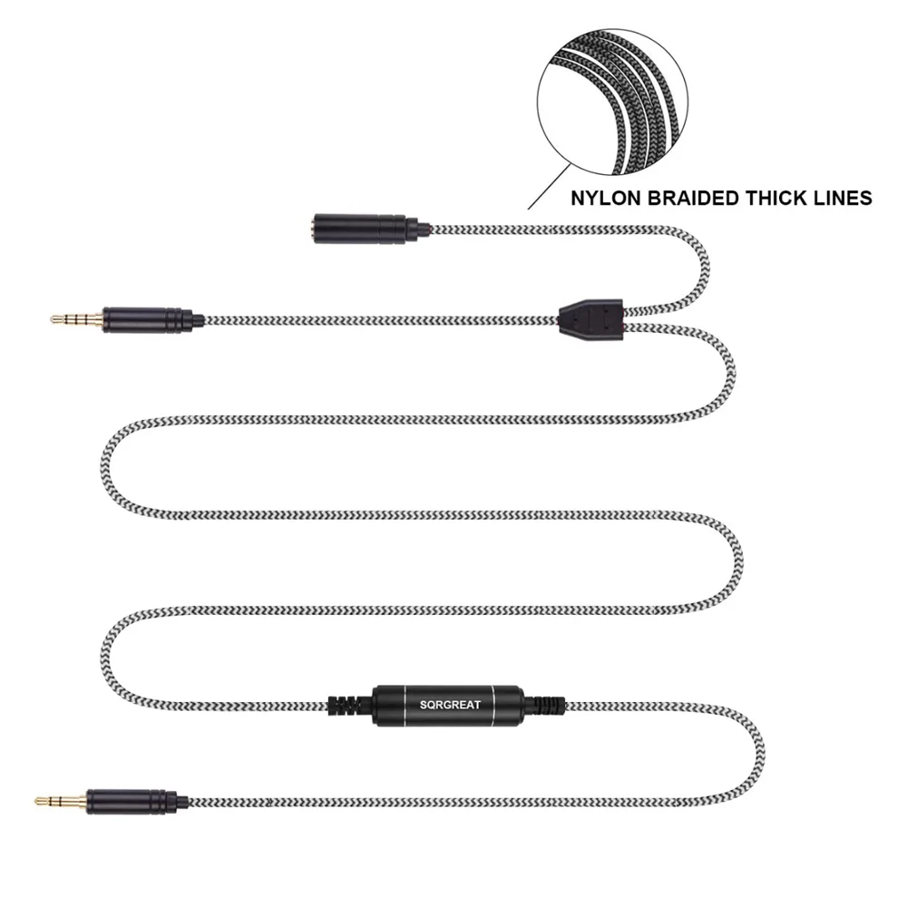 POYATU دردشة ربط الصوت محول كابل مع في خط المعزل ل Elgato HD60 S + HD60 برو التقاط بطاقة استبدال خط ل NS PS5