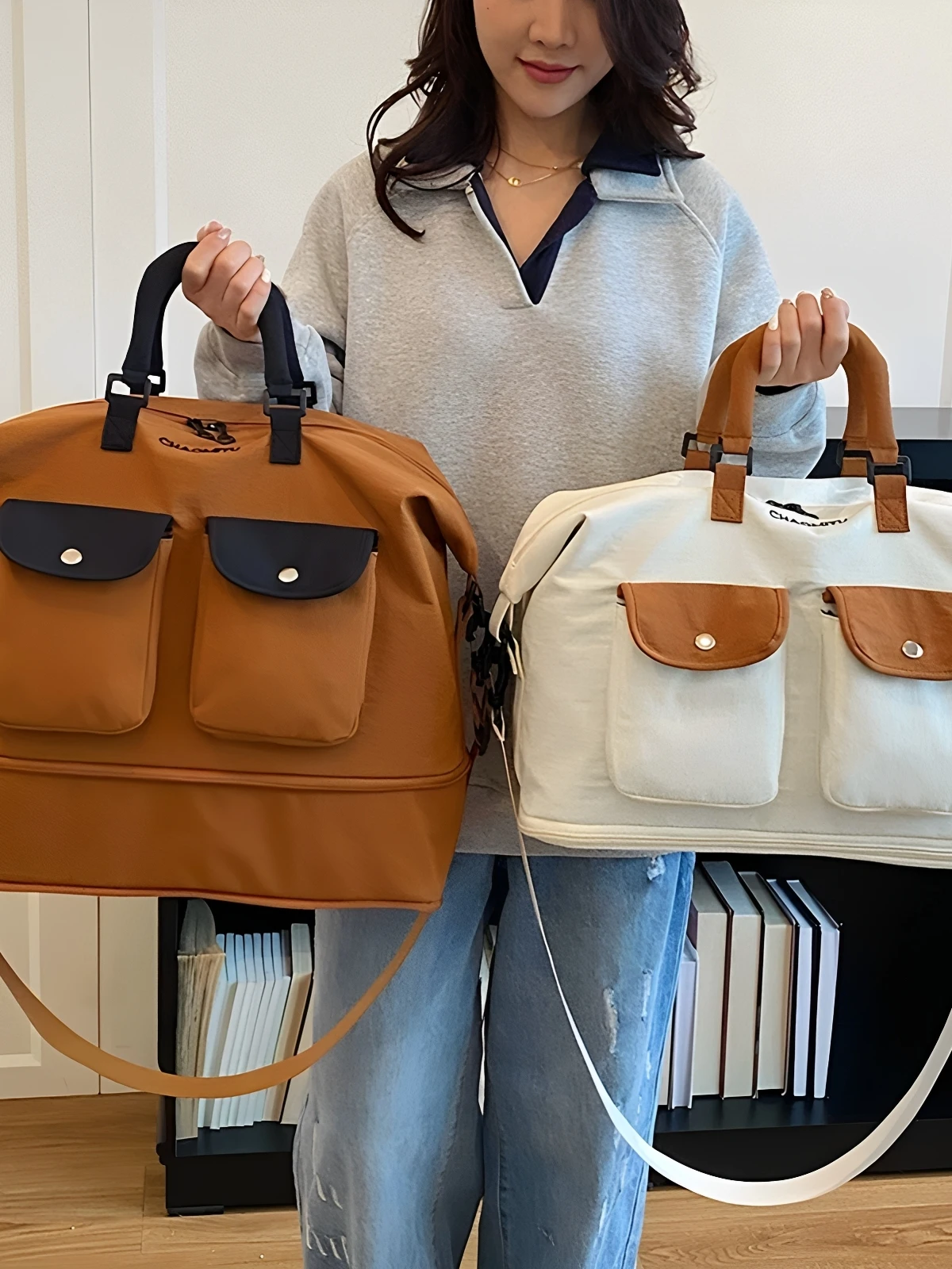 lightweight-fashionable-travel-bag-for-short-business-trips-and-fitness-sports-equipment-handheld-luggage-bag-with-phone-pocket