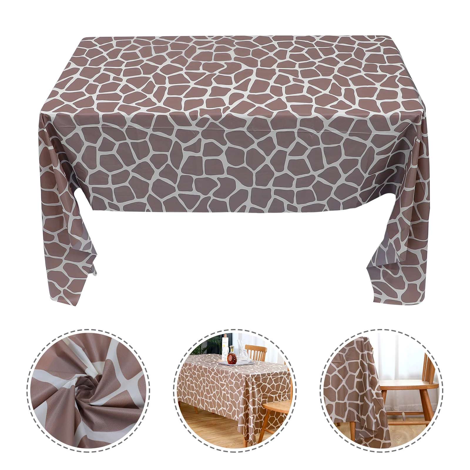 

2Pcs Deer Pattern Waterproof Decorative Table Covers Party Tablecloths Dinner Table Cover Oil Proof Home Dining Decor