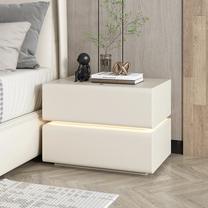 Modern Nordic Nightstand Mobile Exquisite Drawers Night Bedside Table Designed Side Mesa De Cabeceira Bedroom Furniture CY50NS