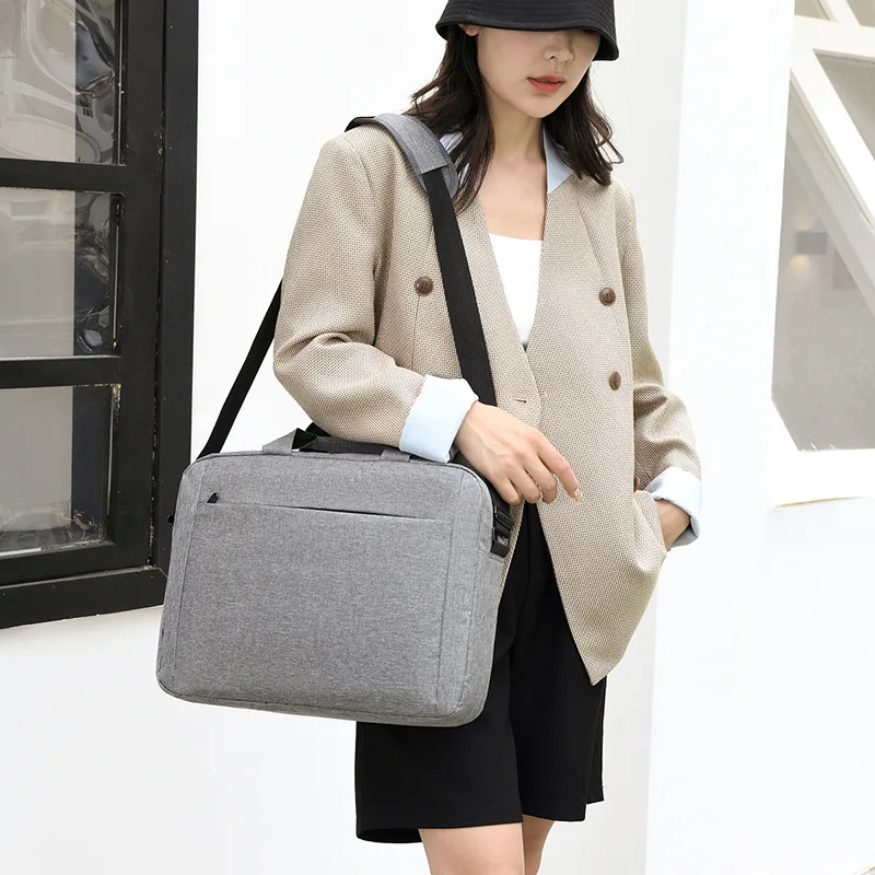 Valigetta da uomo in tessuto Oxford impermeabile resistente all'usura, borsa a tracolla a tracolla di grande capacità, borsa per computer da donna d'affari