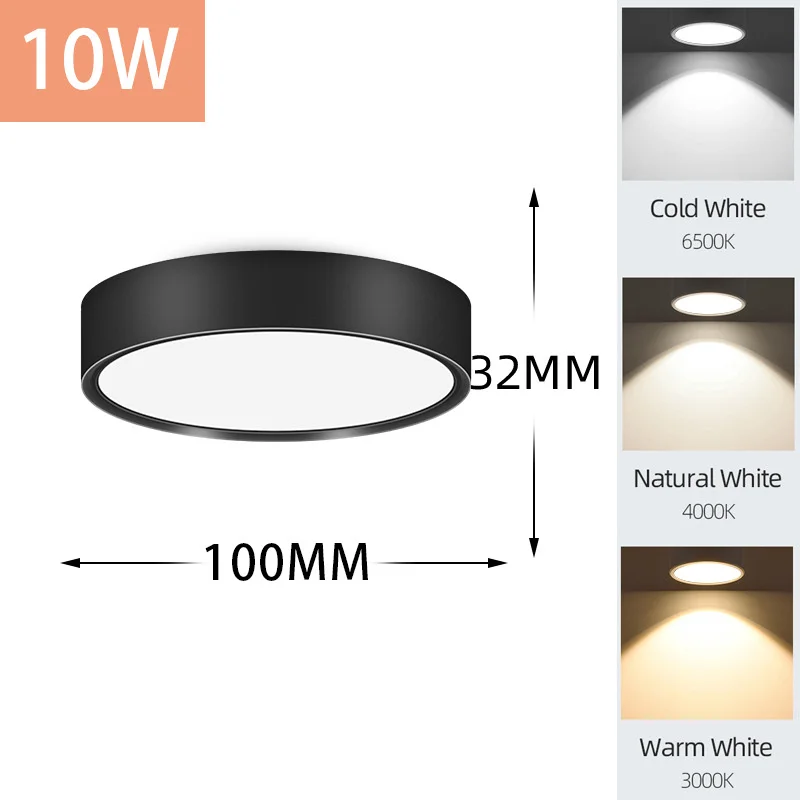 Girando LED Downlight para sala de estar, superfície montada teto Spot, economia de energia, interior, luminária de quarto, corredor, alta qualidade