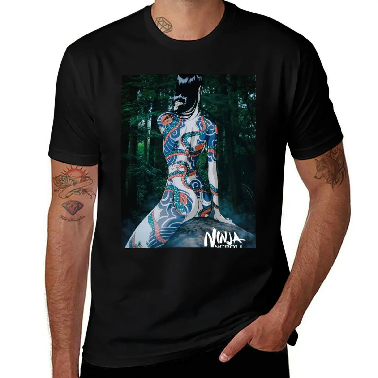 Benisato ninja scroll T-Shirt anime stuff graphics mens t shirt graphic