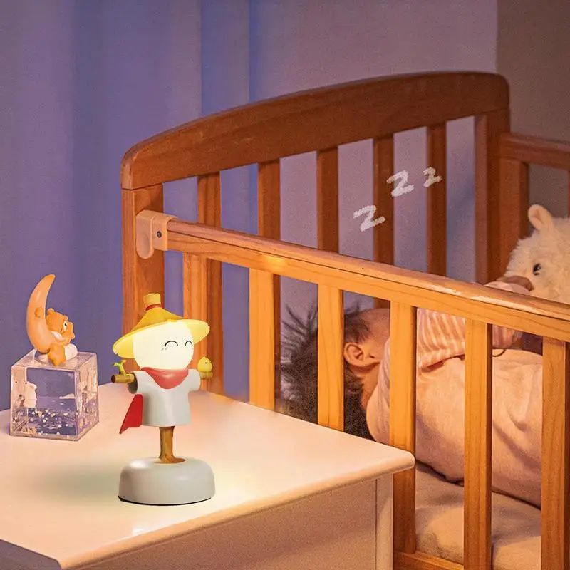 

Baby Night Light Cute Cartoon Silicone Light In Scarecrow Shape USB Rechargeable Kids Room Bedside Nightlight With Adjustable