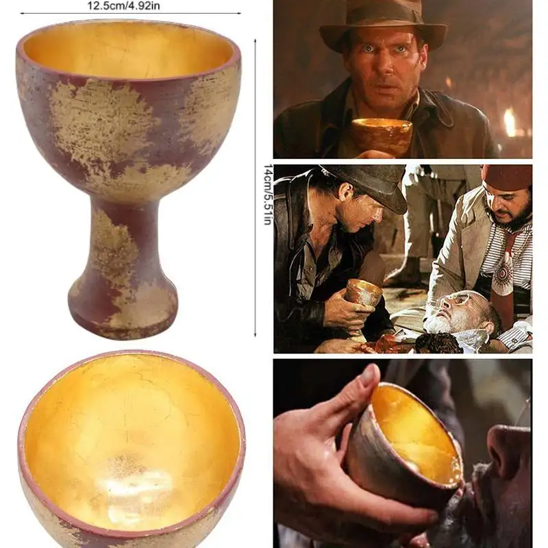 Indiana Jones Holy Grail Cup Decor Resin Crafts For Halloween Role-Playing Props Decorations for Indiana Jones Fans