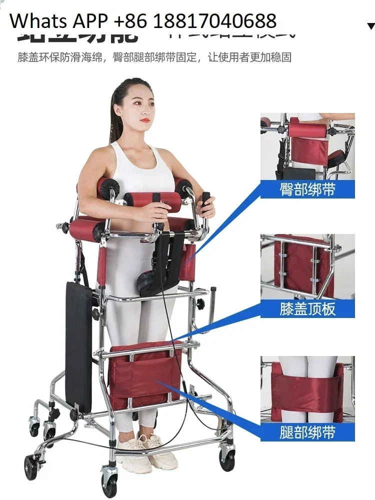 Auxiliares para caminhada para idosos, equipamento de treinamento de reabilitação, estrutura em pé, dispositivo para caminhada