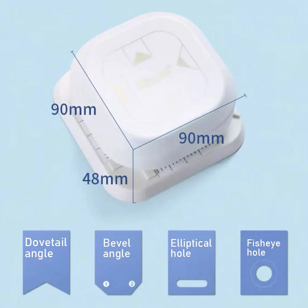 1PC 4 in 1 paper puncher, multi-function embossing machine, handmade label making, notebook DIY corner cutter.