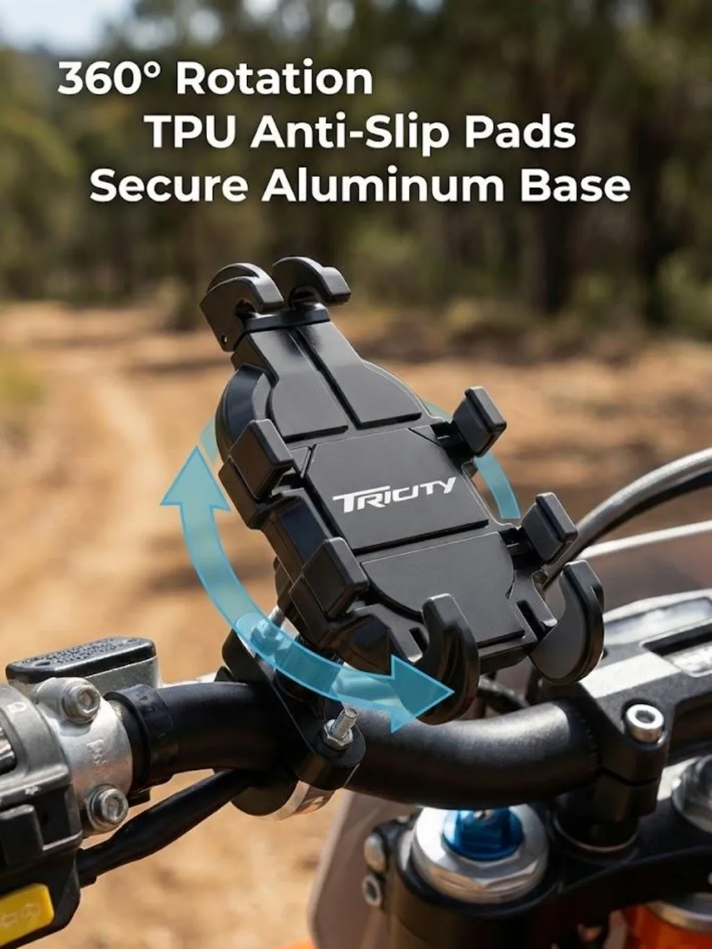 

New Metal Motorcycle Phone Holder For YAMAHA TRICITY 125 155 TRICITY125 TRICITY155 2019 Free rotating shock absorber anti slip