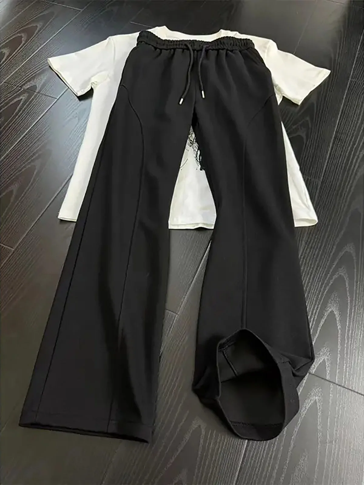 Cleanfit Grey Straight Leg Wide Leg Pants Men's Casual Trousers Slim Fit Draped Sporty Loose Style Daily Wear Summer Pants