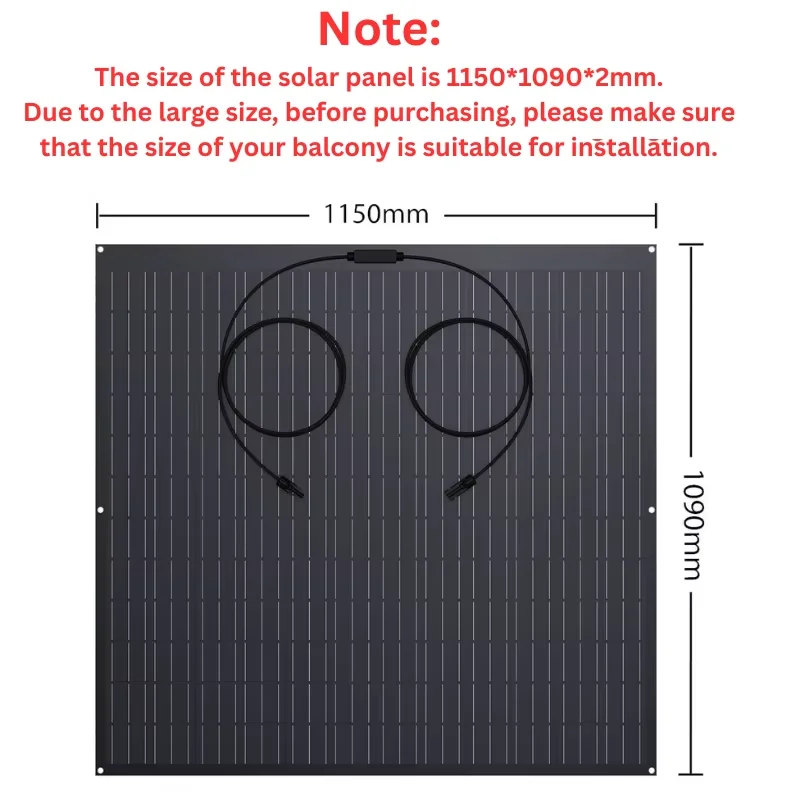960W Zonnesysteem met 4x240W panelen + 800W micro-omvormer | Eenvoudige doe-het-zelf installatie, ideaal voor balkons, RMS, kleine huizen - Afbeelding 2