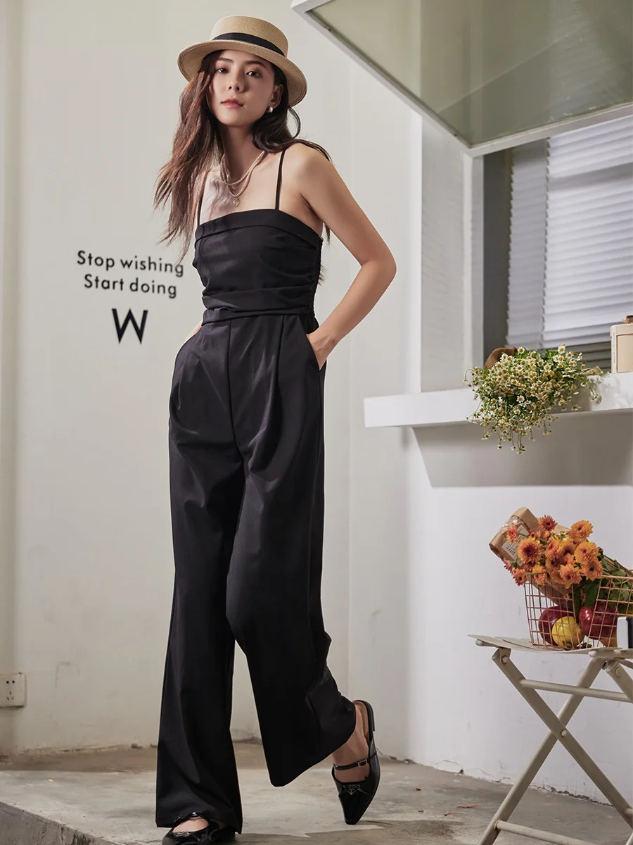 

Ele женский цельный летний наряд, облегающие брюки с высокой талией и прямыми штанинами, универсальные повседневные модные брюки