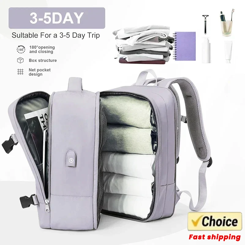 Expandable Airplane Travel Backpack For Women Men Laptop Bag Luggage Man Large Capacity Bags Business Multifunctional Backpacks