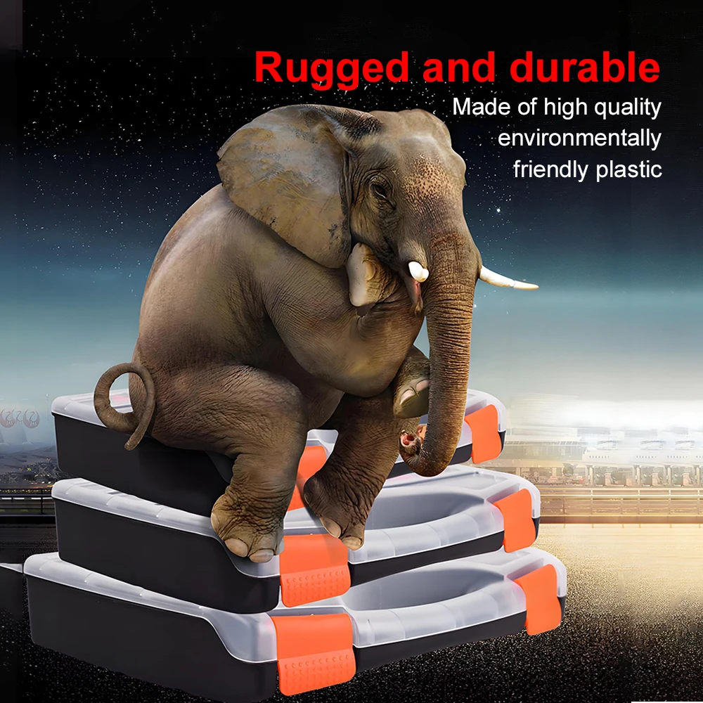 Plastic Portable Parts Tool Box Multi-Compartment Screw Storage Case Component Box Multi-function Durable Storage Tool Box