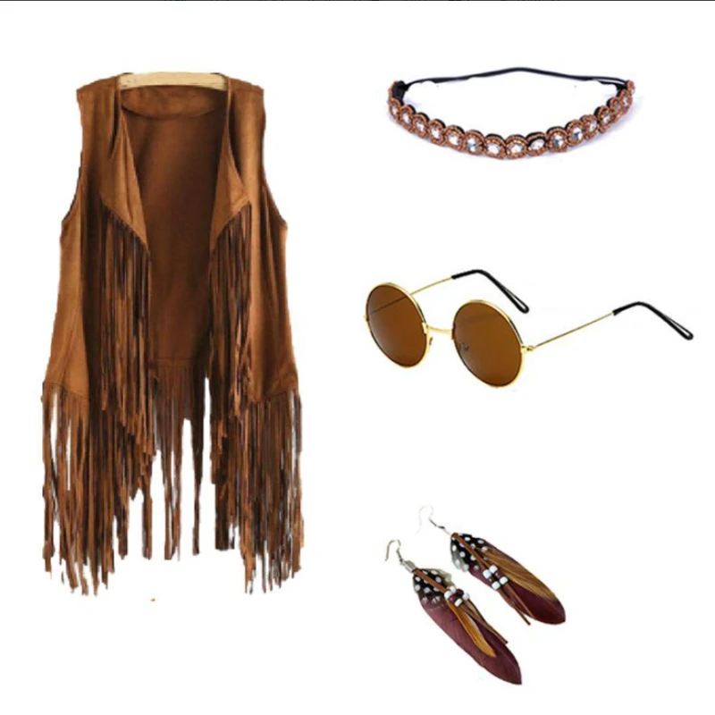 

PESENAR Vintage 1960s Costume Kits for Halloween Parties Carnival Celebration