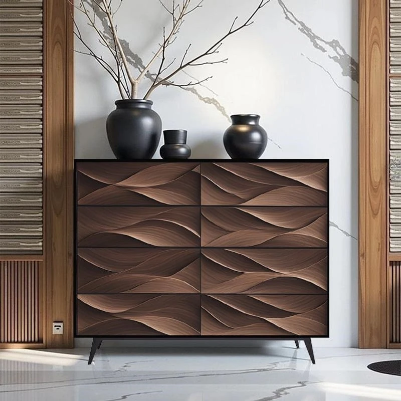 Solid wood chest of drawers, bedroom locker, bedside cabinet, living room wall locker