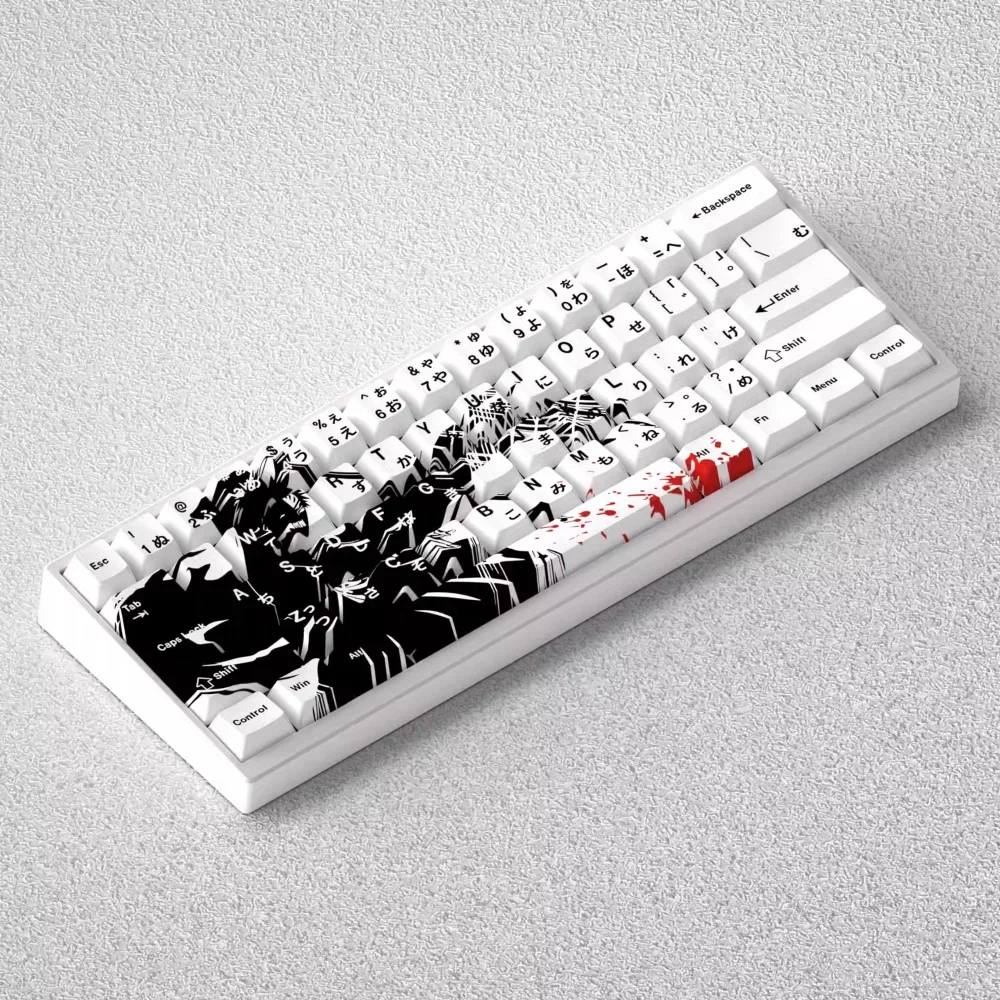 Kurozaki Ichino Key Cap Set PBT Cherry Japanese Key Cap 73 Keys for Gaming Mechanical Keyboard 60/65/68