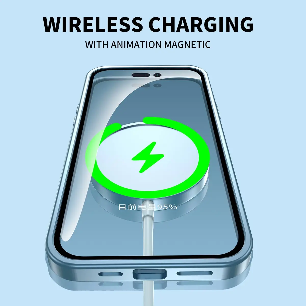 Metalowe etui na telefon iPhone 13 14 15 16 17 18 Pro Max Plus, oryginalny kolor, magnetyczne etui kompatybilne z MagSafe, obudowa z poliwęglanu i aluminium. — zdjęcie produktu 5