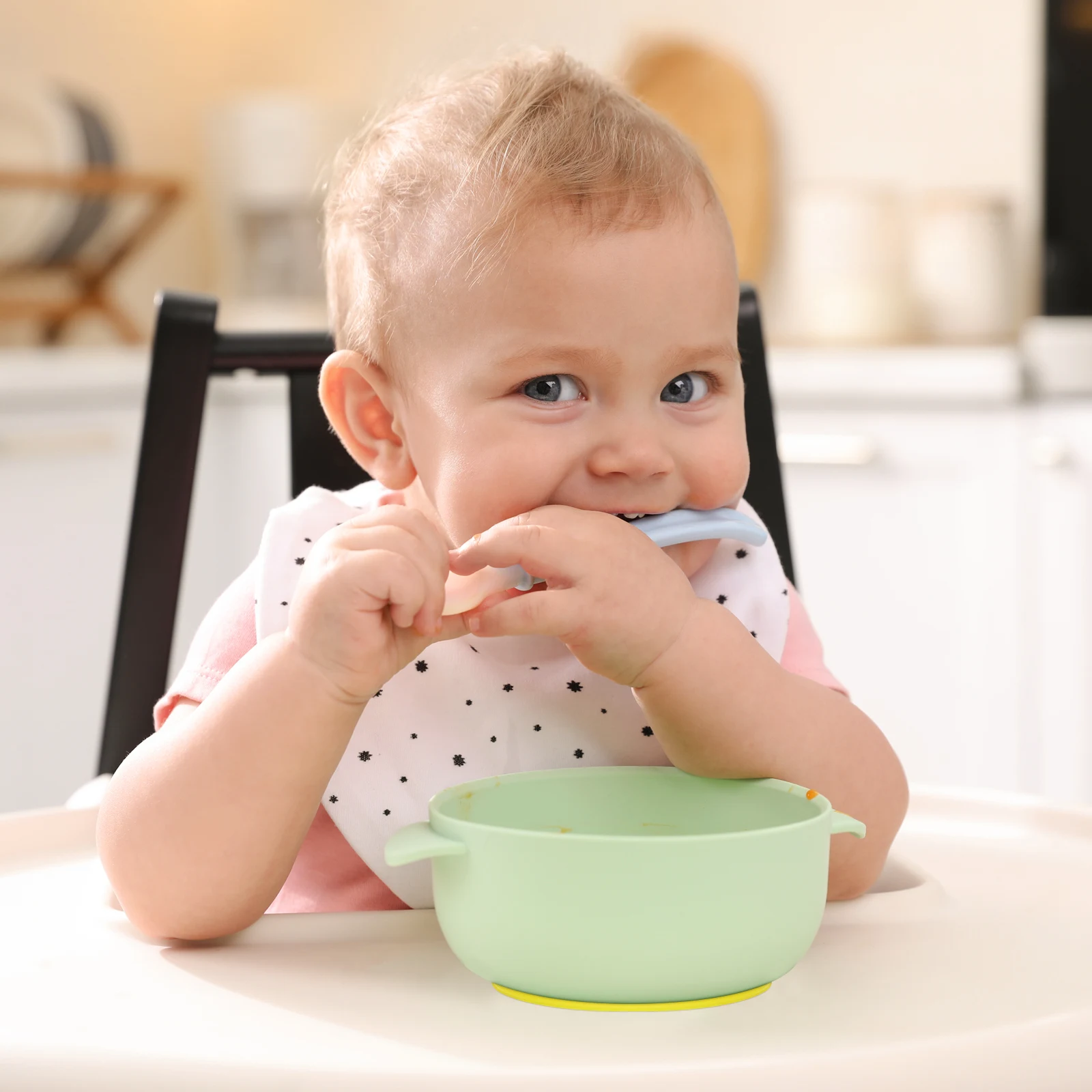 

3pcs Silicone Bowl Anti-Slip Double-Sided Large Area Cups Food Bowl Plate Fixing Pad Cup Tableware For Toddler Elderly
